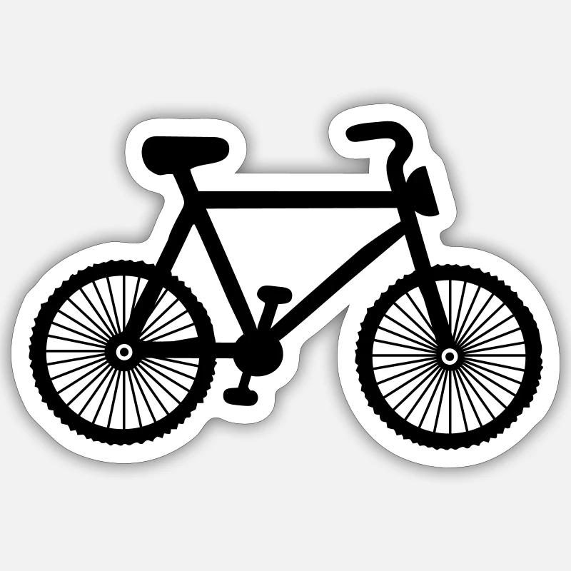 VELO - Sticker taille S (10 x 10 cm) - blanc mat