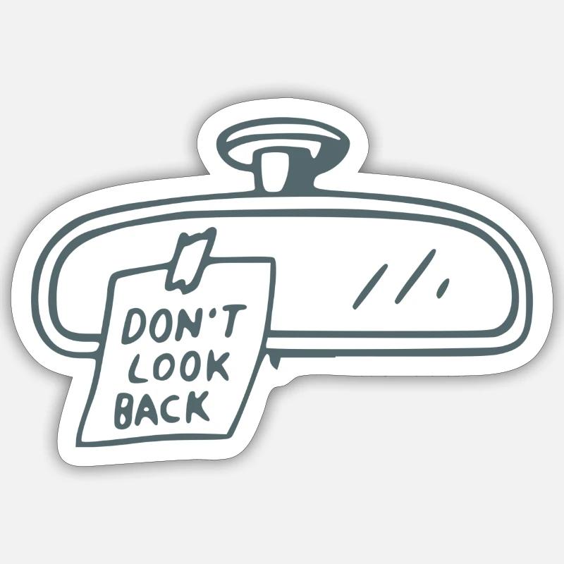 Rebellious Car Mirror Note Design Sticker size S (10 x 10 cm)