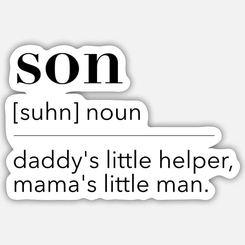 Son - Sticker Größe S (10 x 10 cm) - Mattweiß