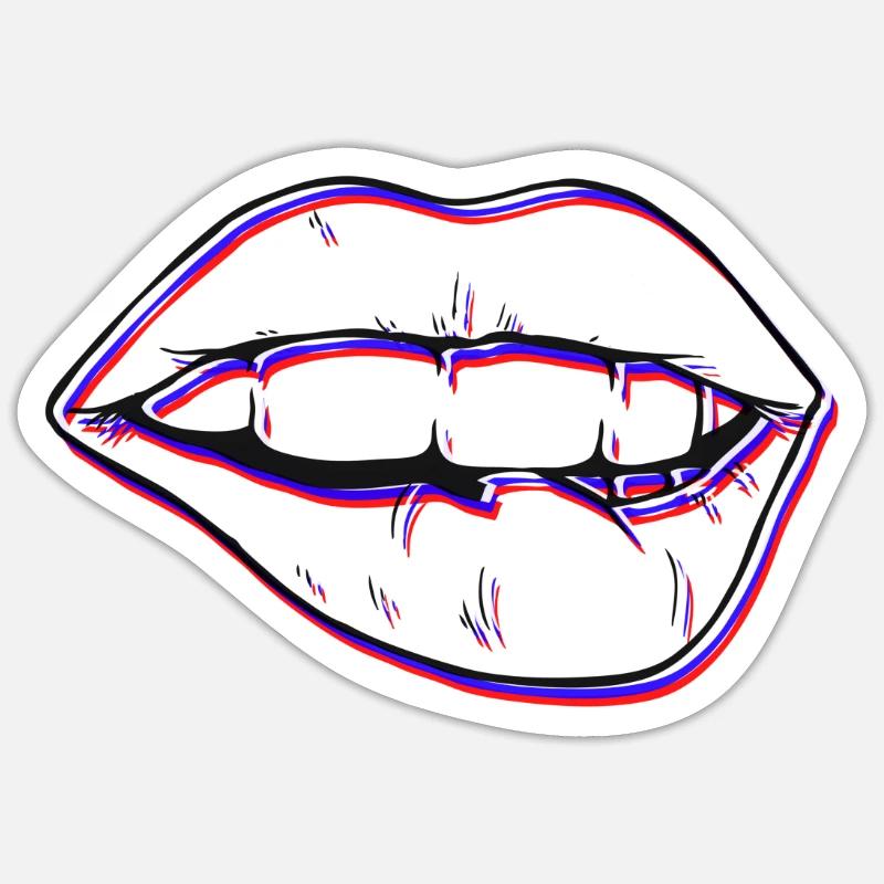 Lipps - Sticker taille S (10 x 10 cm) - blanc mat