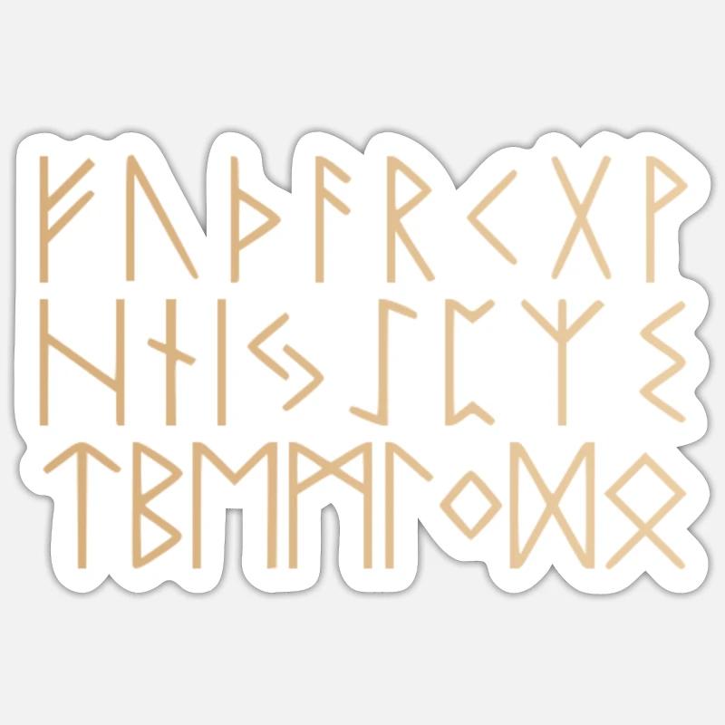 Futhark Runes - Vikings Sticker size S (10 x 10 cm)
