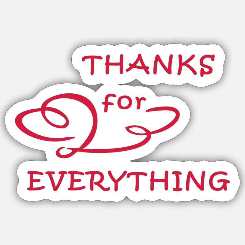 Danke, thanks - Sticker size S (10 x 10 cm) - white matte