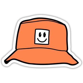 Bucket Hat - Sticker taille S (10 x 10 cm) - blanc mat - Devant