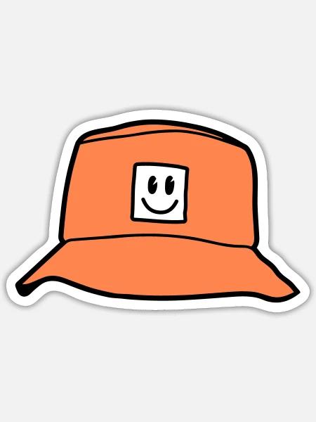 Bucket Hat - Sticker size S (10 x 10 cm) - white matte
