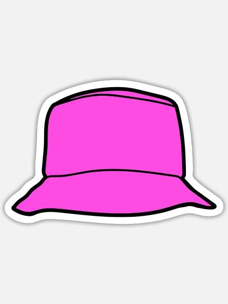 Fisherman's hat - Sticker size S (10 x 10 cm) - white matte