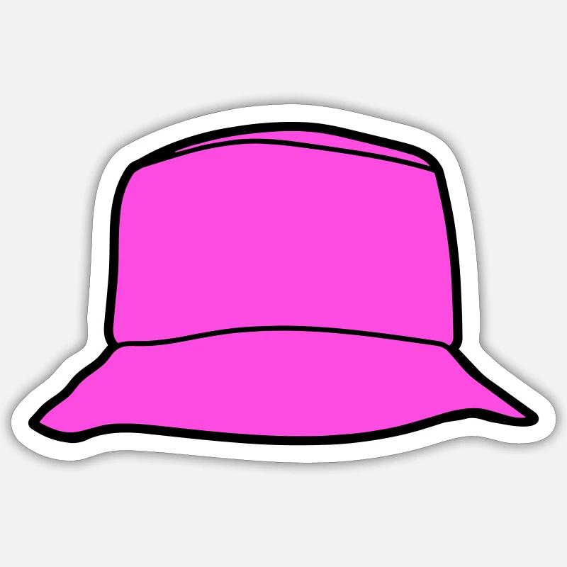 Fisherman's hat - Sticker size S (10 x 10 cm) - white matte