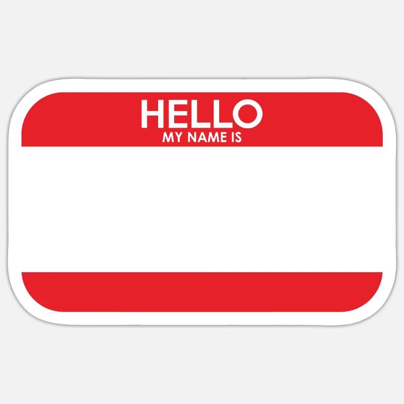 balise de nom vide mon nom est Sticker taille S (10 x 10 cm)