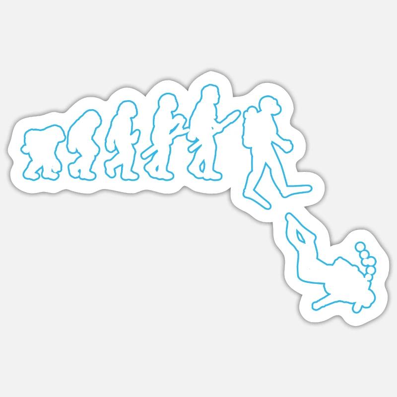 Évolution des plongeurs Sticker taille S (10 x 10 cm)