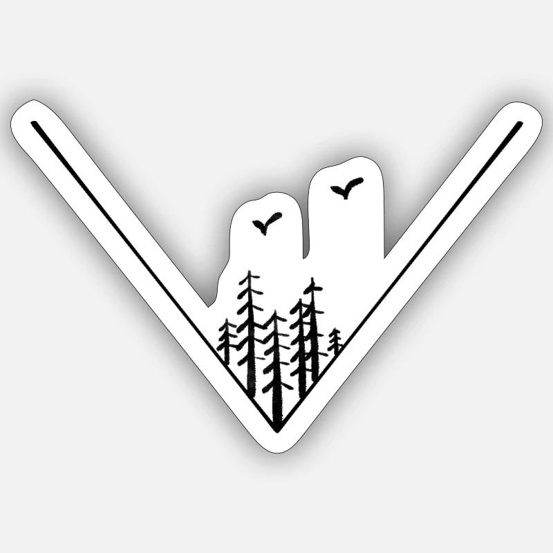 Quiet forest Sticker size S (10 x 10 cm)