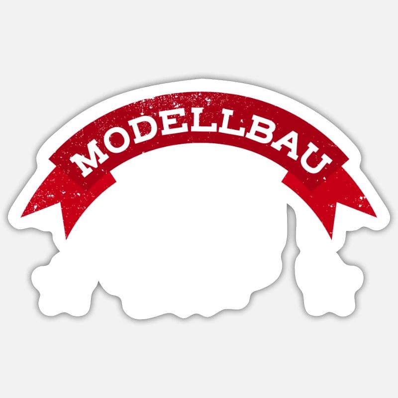 Modellbau Pilot - Sticker Größe S (10 x 10 cm) - Mattweiß