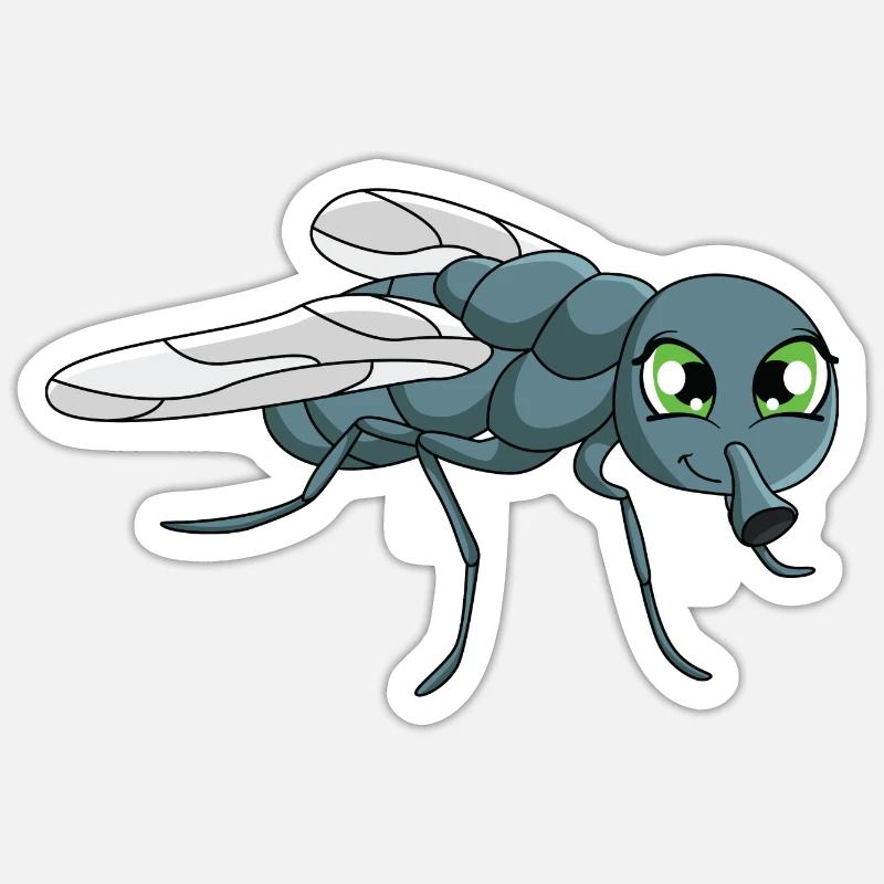 Vole - Sticker taille S (10 x 10 cm) - blanc mat