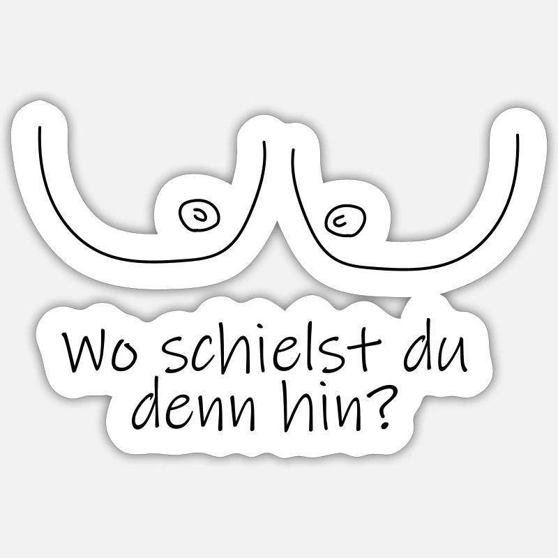Brüste Sticker Größe S (10 x 10 cm)