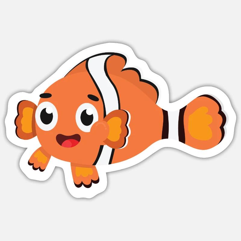 Clownfish - Sticker size S (10 x 10 cm) - white matte