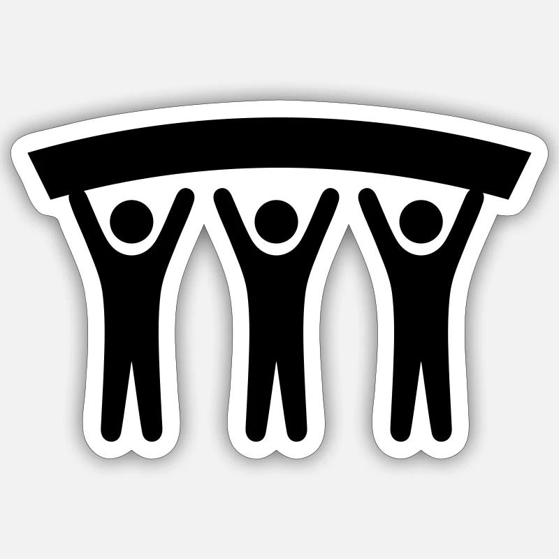 demonstration group Sticker size S (10 x 10 cm)