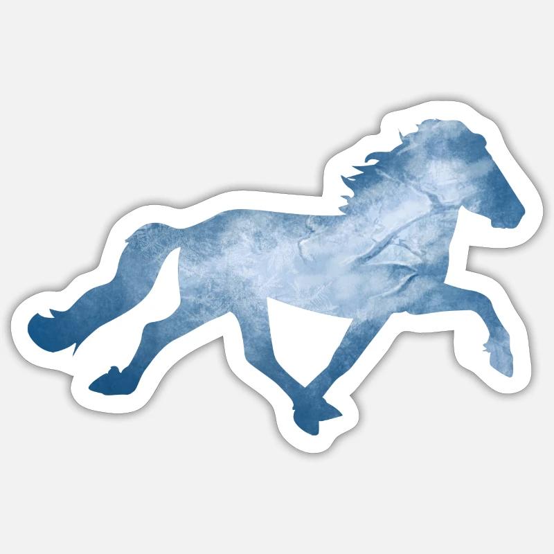 Isländer Rennpass Gletscher 2 - Sticker Größe S (10 x 10 cm) - Mattweiß