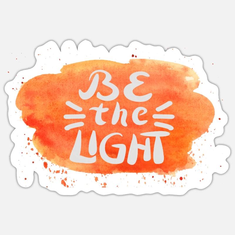 Be The Light Christian Religious Blessed - Sticker Größe S (10 x 10 cm) - Mattweiß