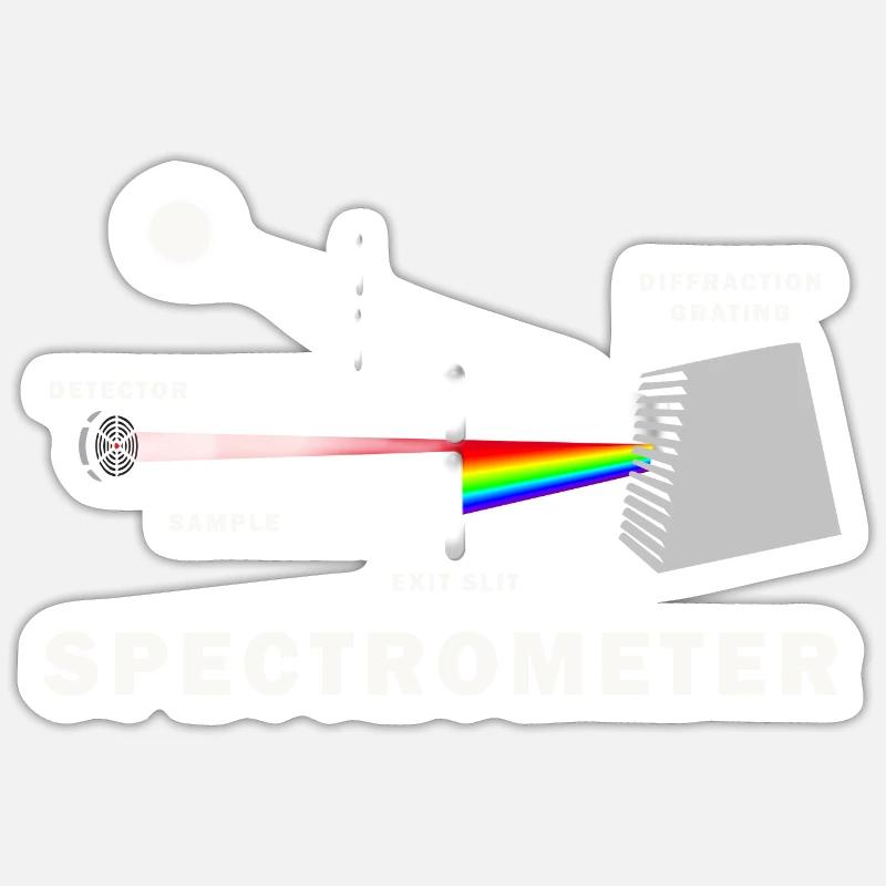 How Does a Spectrometer Work - Sticker size S (10 x 10 cm) - white matte