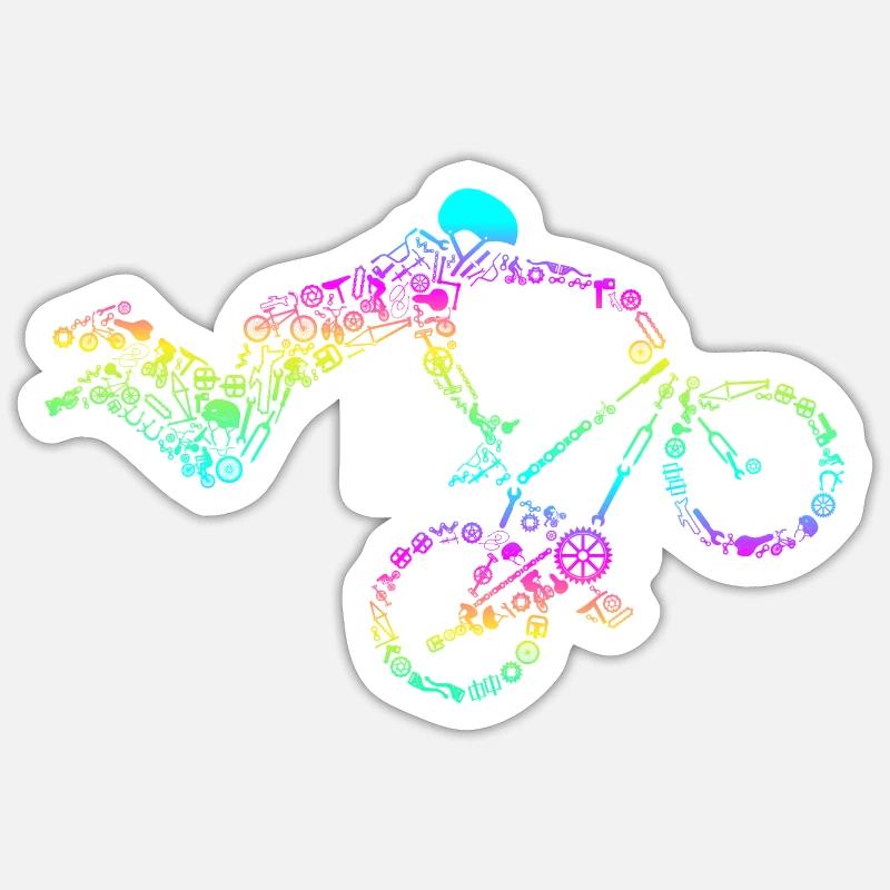 BMX - Sticker size S (10 x 10 cm) - white matte