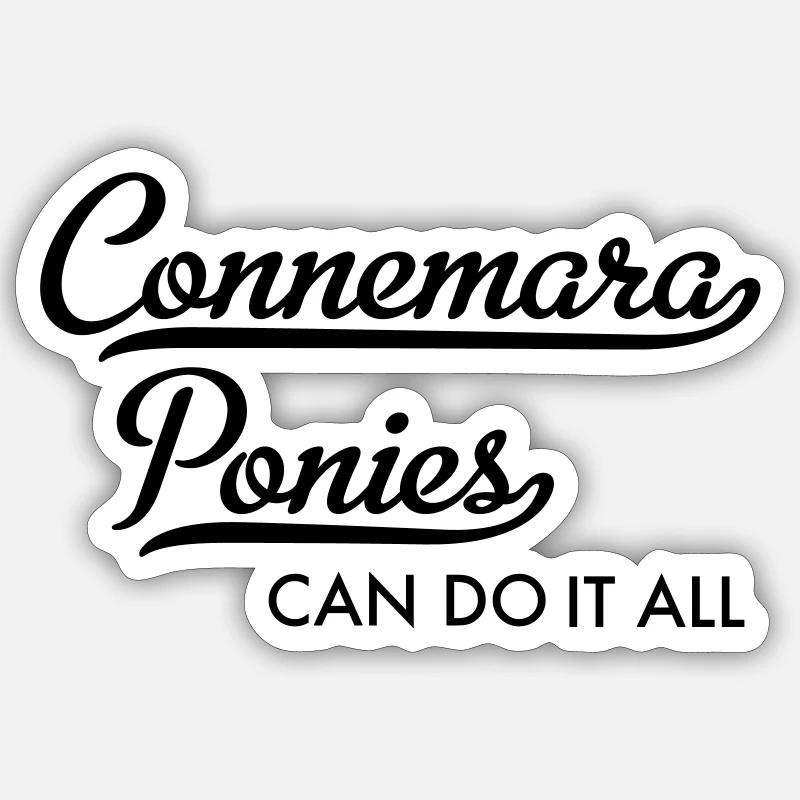 Connemara Pony - Sticker size S (10 x 10 cm) - white matte