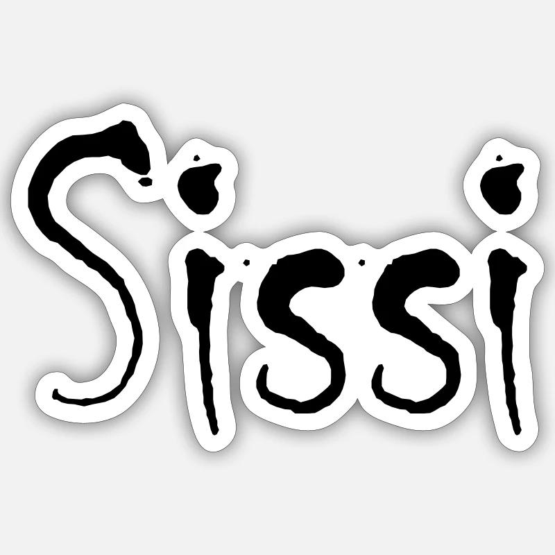 sissi - Sticker size S (10 x 10 cm) - white matte