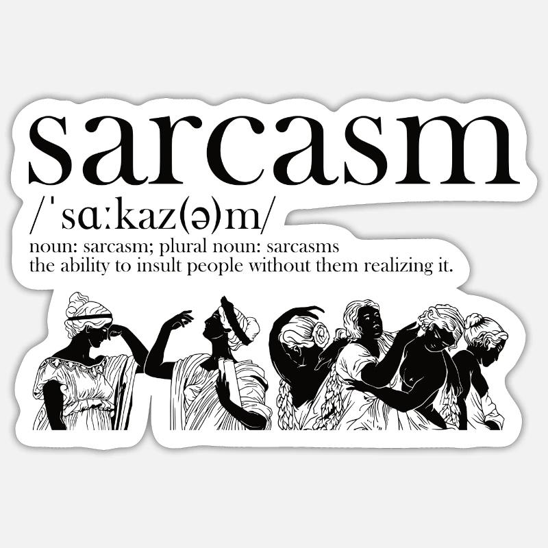 Sarcasm Definition Sticker Größe S (10 x 10 cm)