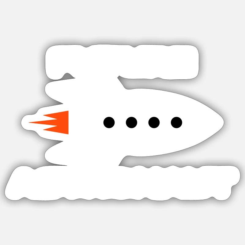 Futur astronaute (vaisseau spatial) - Sticker taille S (10 x 10 cm) - blanc mat
