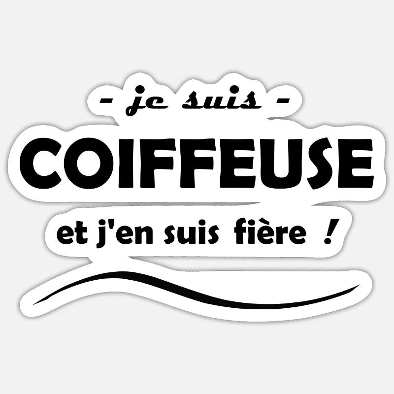 je suis coiffeuse Sticker taille S (10 x 10 cm)