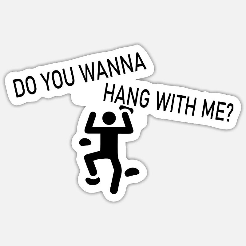 Bouldering Climbing Climbing - Sticker size S (10 x 10 cm) - white matte
