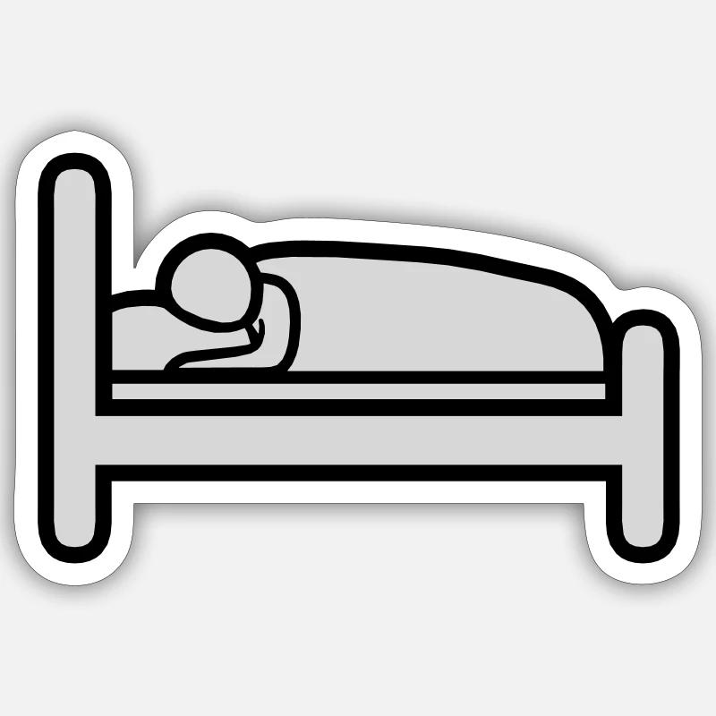 Icon Sleeping Bed Sticker size S (10 x 10 cm)