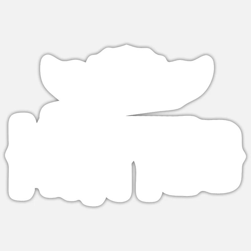 Matteo - Sticker taille S (10 x 10 cm) - blanc mat