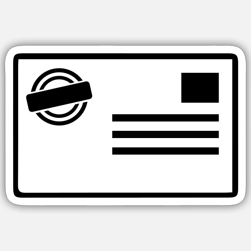 Postcard - Sticker size S (10 x 10 cm) - white matte