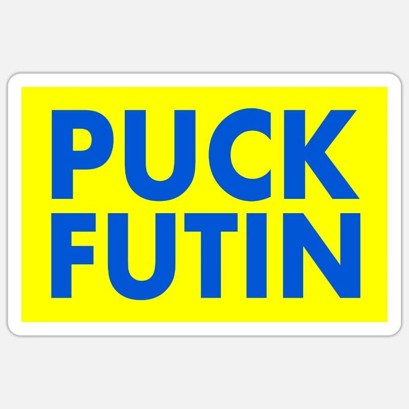 fck ptn - Sticker size S (10 x 10 cm) - white matte