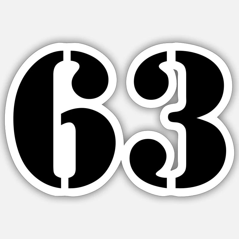 63 - Sticker taille S (10 x 10 cm) - blanc mat