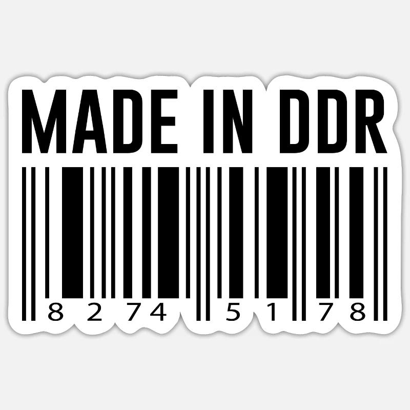 DDR Ossi East Berlin Gift Barcode Sticker size S (10 x 10 cm)