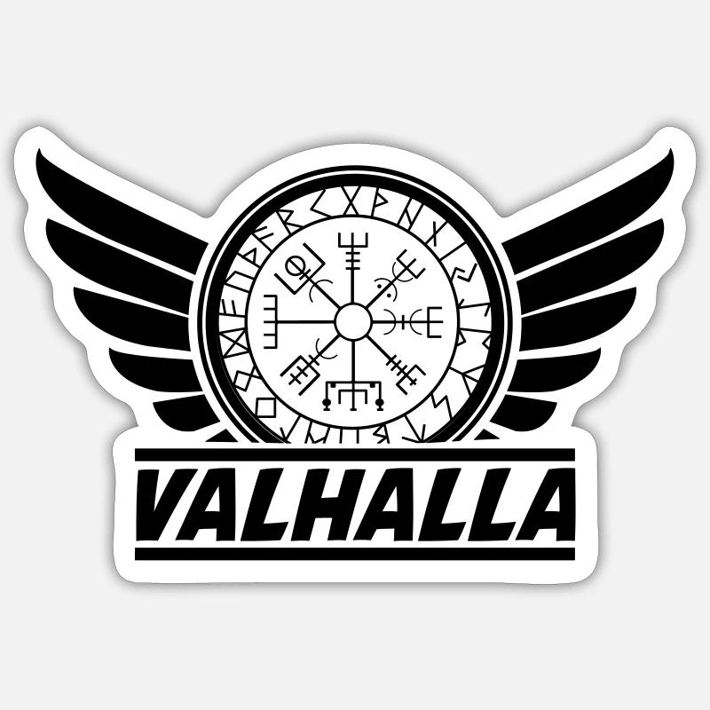 Valhalla Compass - Sticker size S (10 x 10 cm) - white matte