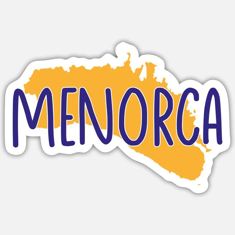 Minorque - Sticker taille S (10 x 10 cm) - blanc mat