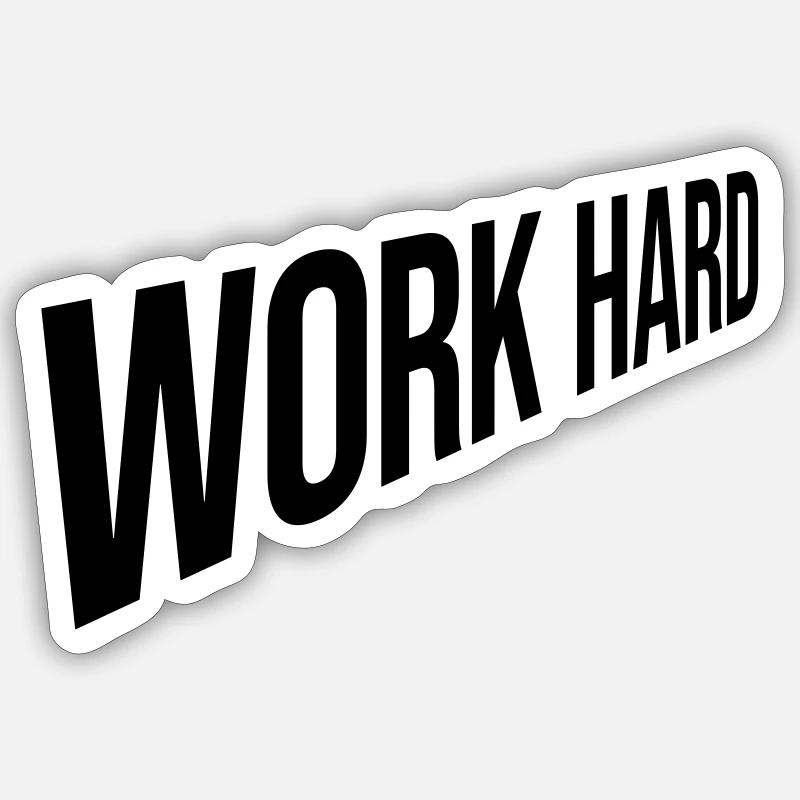 Concevoir travailler dur - Sticker taille S (10 x 10 cm) - blanc mat