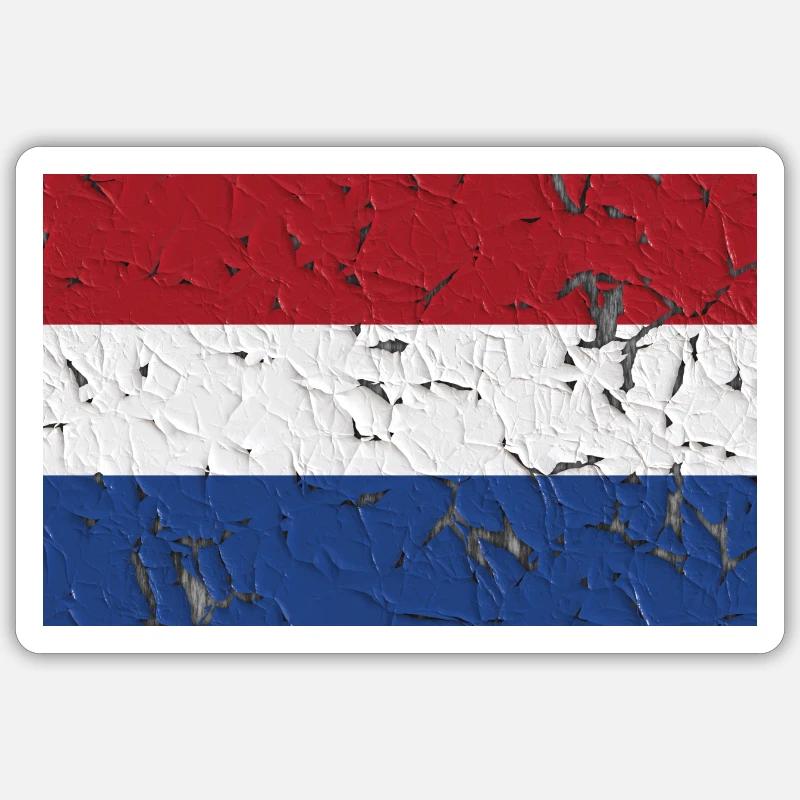 Pays-Bas - Sticker taille S (10 x 10 cm) - blanc mat