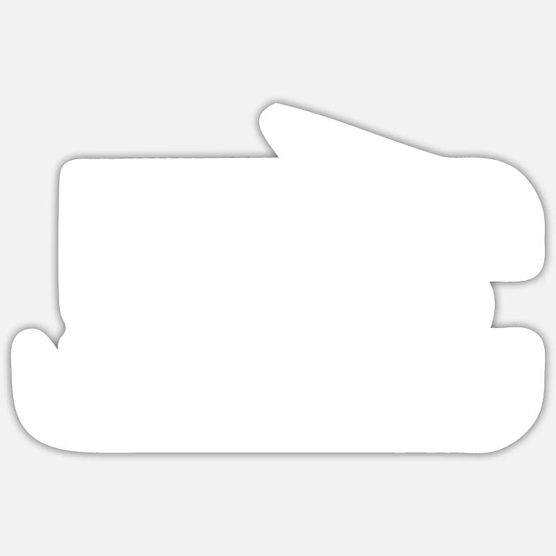 Hou...! - Sticker taille S (10 x 10 cm) - blanc mat