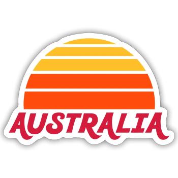 Australia (divided half sun) - Sticker size S (10 x 10 cm) - white matte - Front