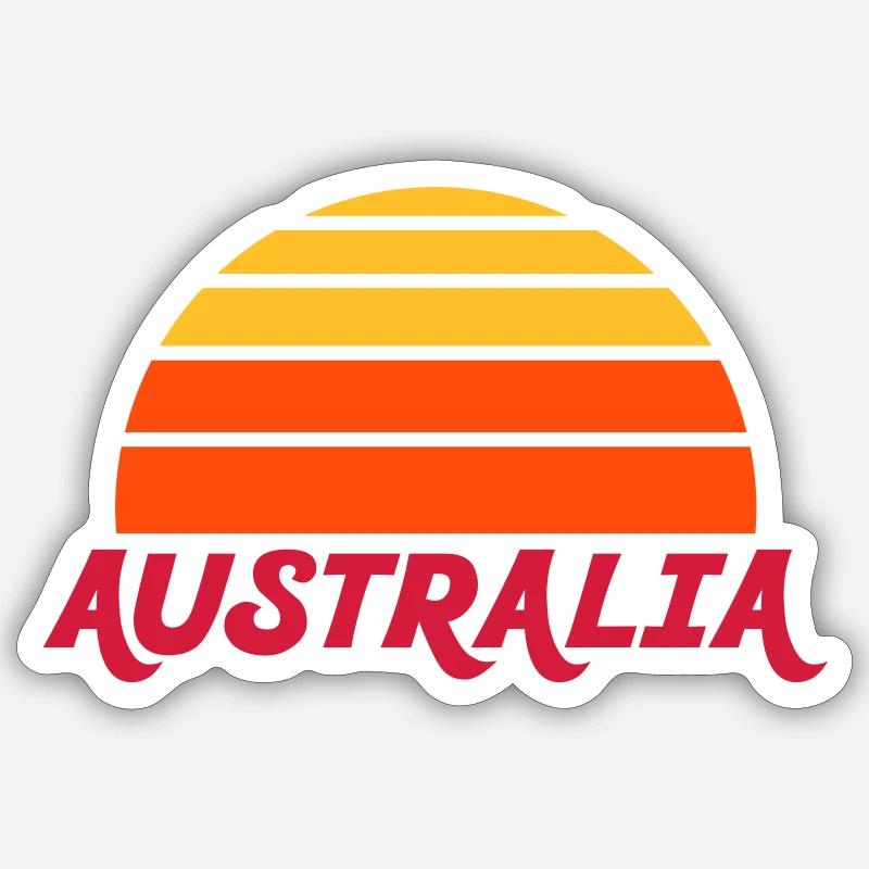 Australia (divided half sun) - Sticker size S (10 x 10 cm) - white matte