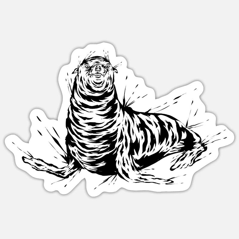 Phoque Sticker taille S (10 x 10 cm)