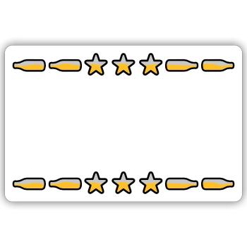 Text Frame Beer Bottles - Sticker size S (10 x 10 cm) - white matte - Front