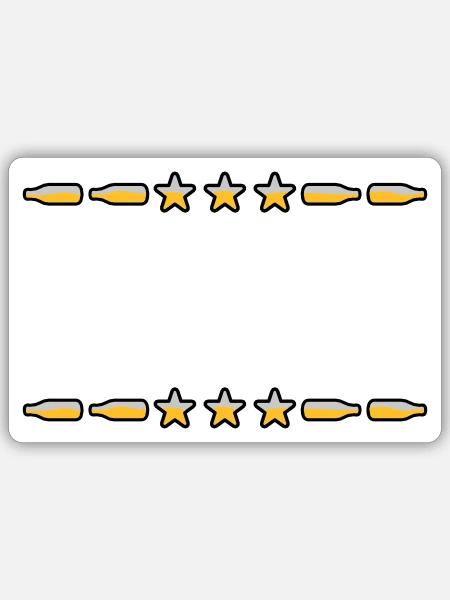 - Sticker size S (10 x 10 cm) - white matte