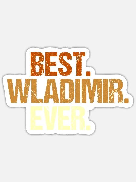 Wladimir - Sticker Größe S (10 x 10 cm) - Mattweiß