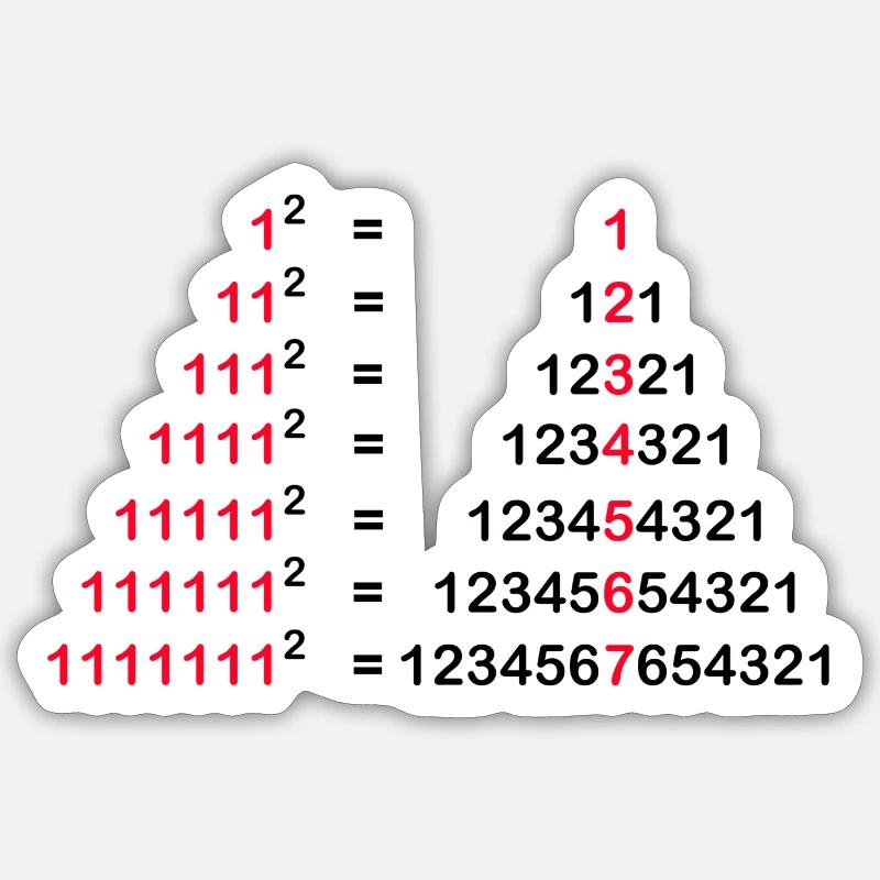 PAYEZ PALINDROME 1x1 HIGH TWO GIFT 1^2 - Sticker taille S (10 x 10 cm) - blanc mat