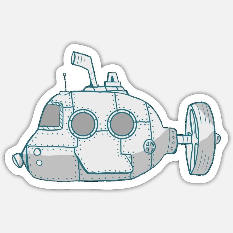 Süßes U-Boot! Sticker Größe S (10 x 10 cm)