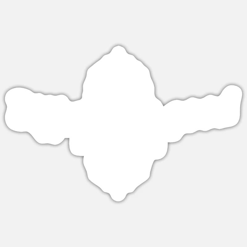normal est ennuyeux - Sticker taille S (10 x 10 cm) - blanc mat