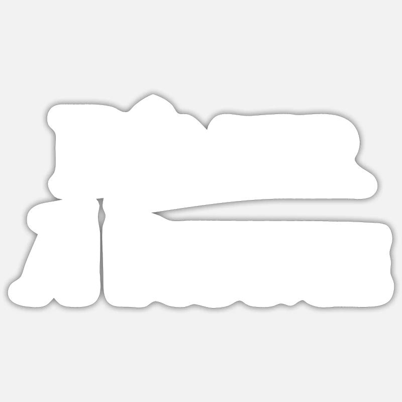 dinerrome - Sticker taille S (10 x 10 cm) - blanc mat