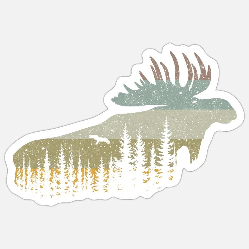 Élan - Sticker taille S (10 x 10 cm) - blanc mat